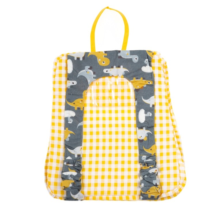 Mochila con cremallera estampado dinos